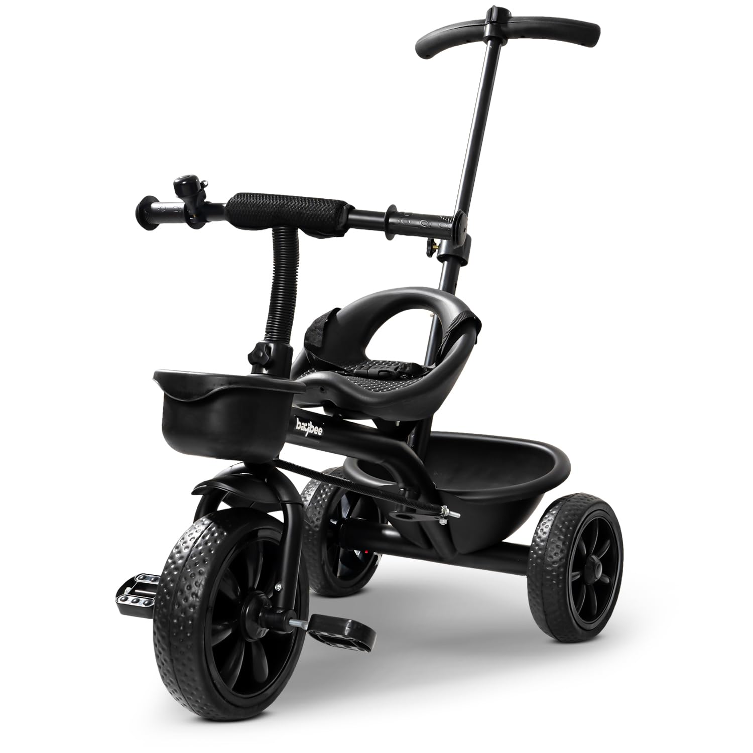 Baybee Baby Tricycle for Kids, Smart Plug & Play Kids Cycle with Eva Wheels, Bell, Storage Baskets & High Backrest | Kids Tricycle Trike | Baby Cycle for Kids 2 to 5 Years Boy Girl (Pro Black) (B0CNQ4MYHY) Amazon Price History, Amazon Price Tracker
