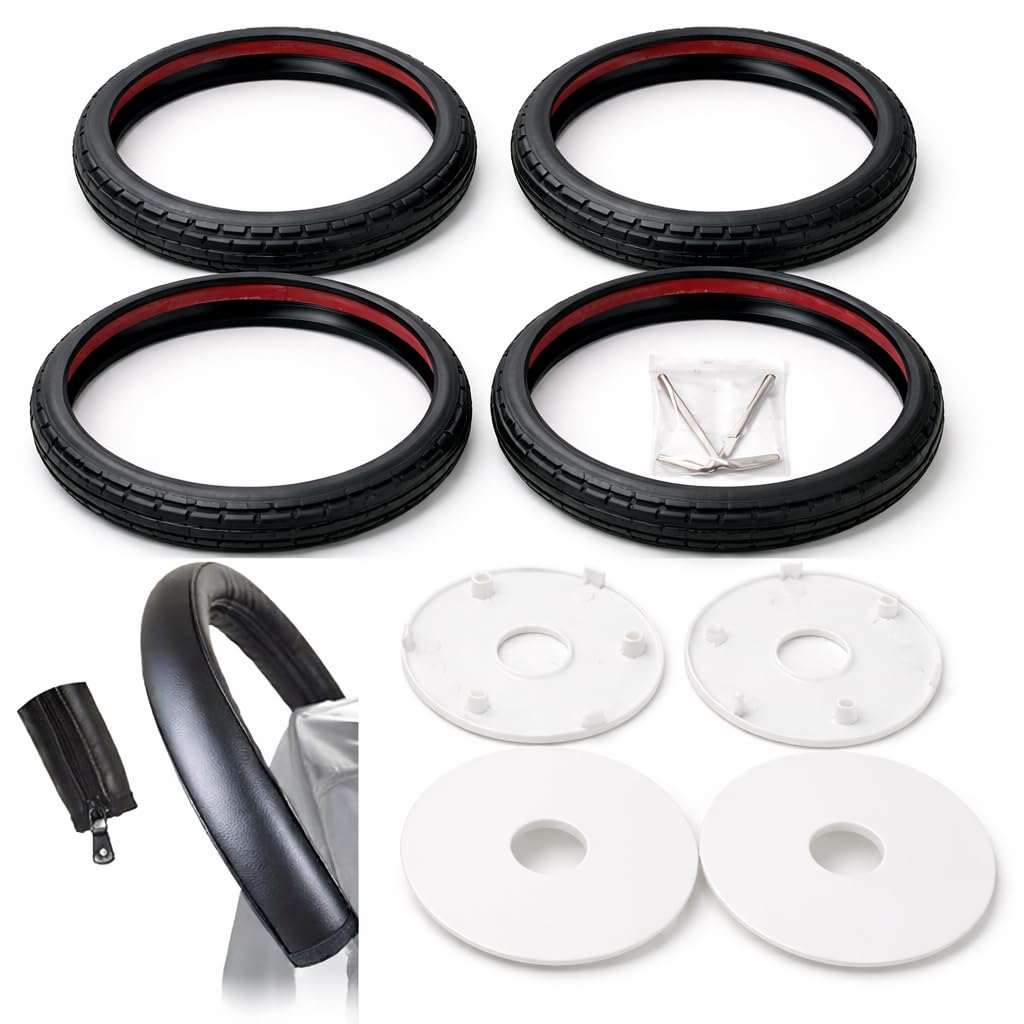 Kit YOYO Super Confort - 4 PNEUS ABSORBEURS CHOCS/VIBRATIONS + HOUSSE + INSERTS BLANCS POUR ROUES