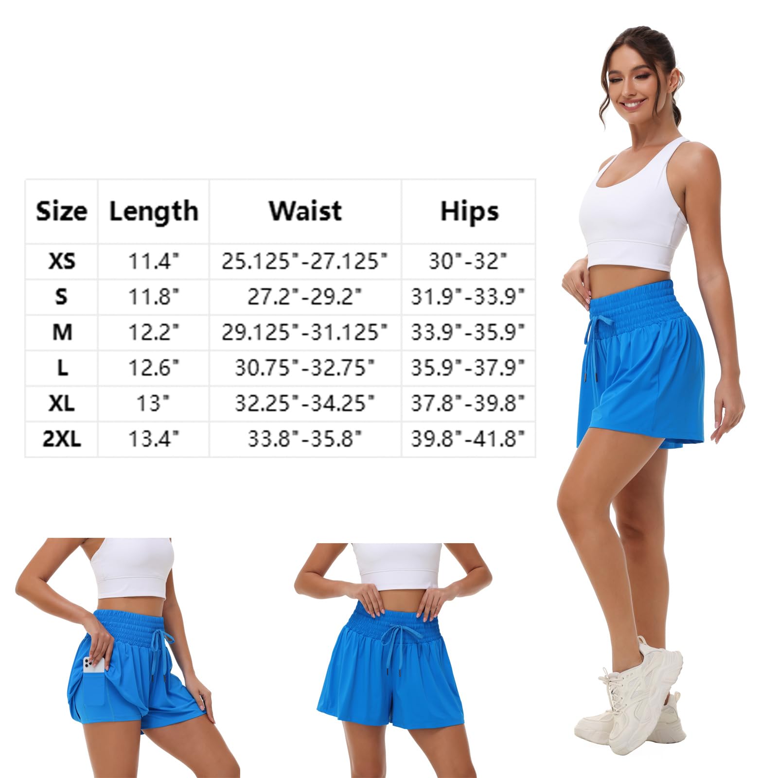 Womens Flowy Athletic Shorts Gym Yoga Workout Running Sport Sweat Skort Golf Tennis Butterfly Skirt High Waisted with Pocket Cute Comfy Lounge Pants Trendy Clothes Casual Summer Outfits Red S