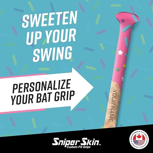 SNIPER SKIN Agarre de bate de béisbol y sóftbol Envoltura de repuesto para agarre de bate Fácil de instalar Duradero Impermeable Pegado para