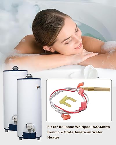 Miniatura 2 de ULXIOM 100112328 - Conjunto de termopila de 750 milivoltios de repuesto de 21 pulgadas, apto para calentador de agua Reliance Whirlpool A.O.Smith