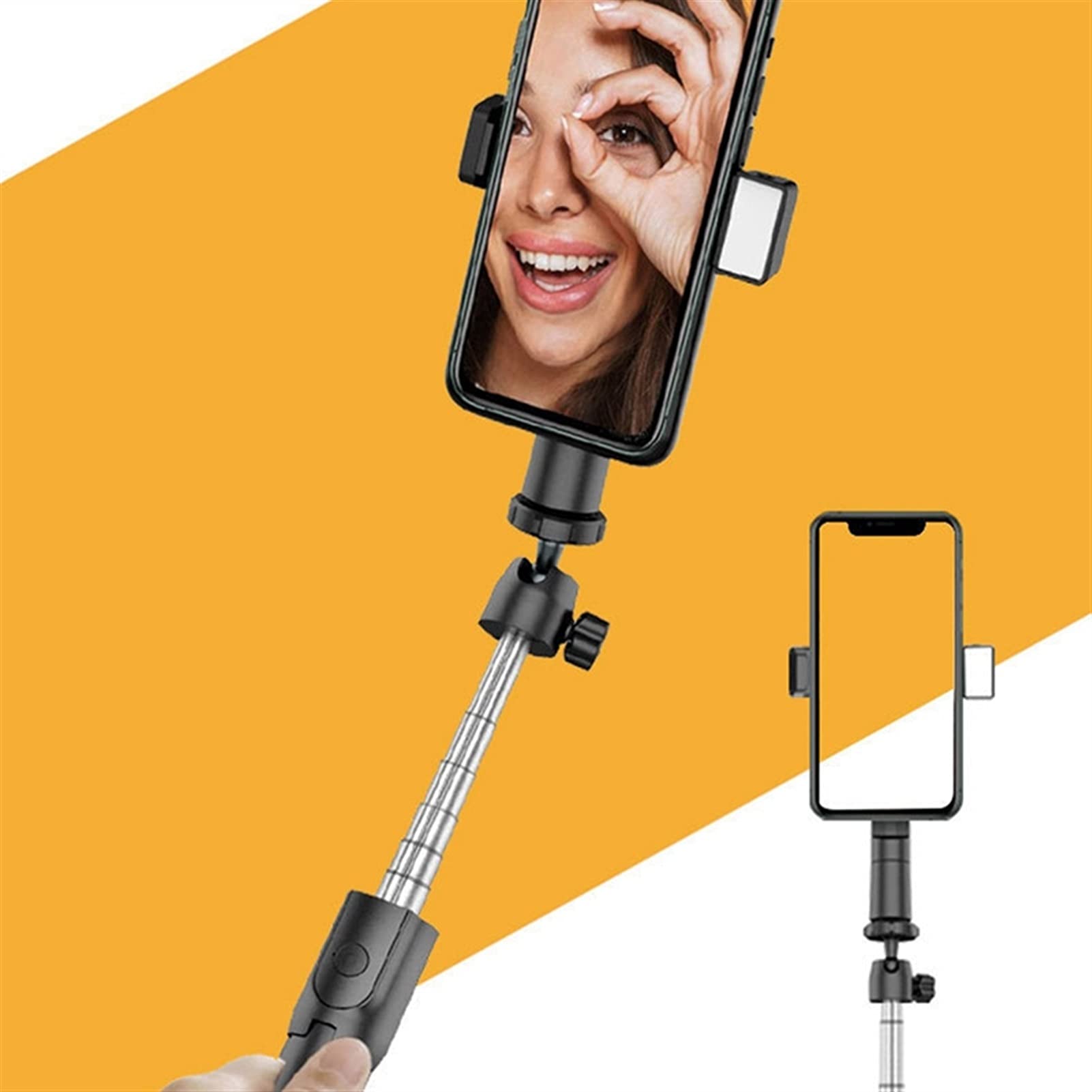 SCRUBY HFES Selfie Stick, 360 gradi intelligente anti-shake palmare Follow-Up Pan/Tilt, supporto telefono dimensioni 4-6.5 pollici
