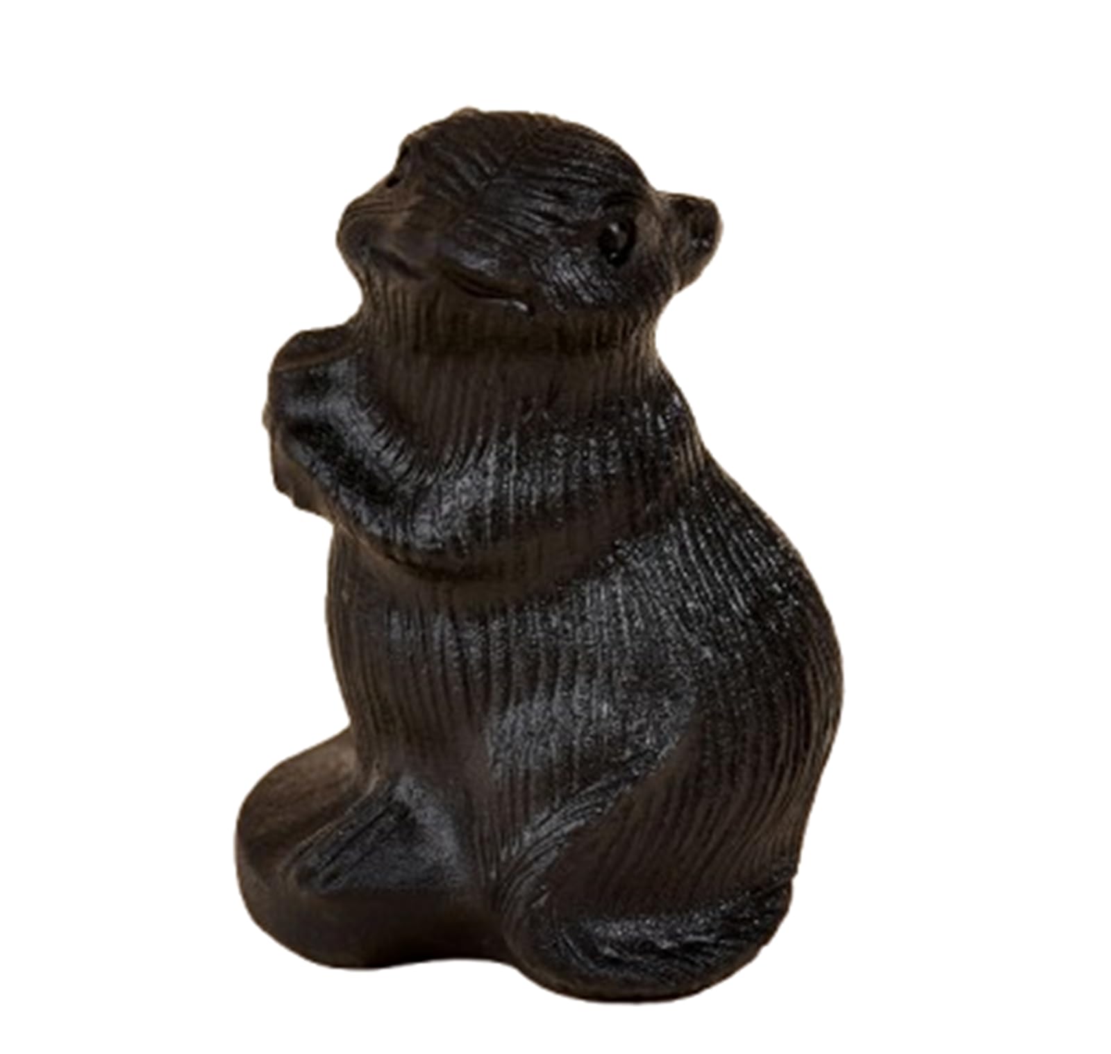 Figura de Animales del zodíaco de Cristal Natural, Estatua de Piedra Preciosa Tallada a Mano de obsidiana, Adorno de Escultura de Cristal curativo para Regalos de decoración del hogar,Rat
