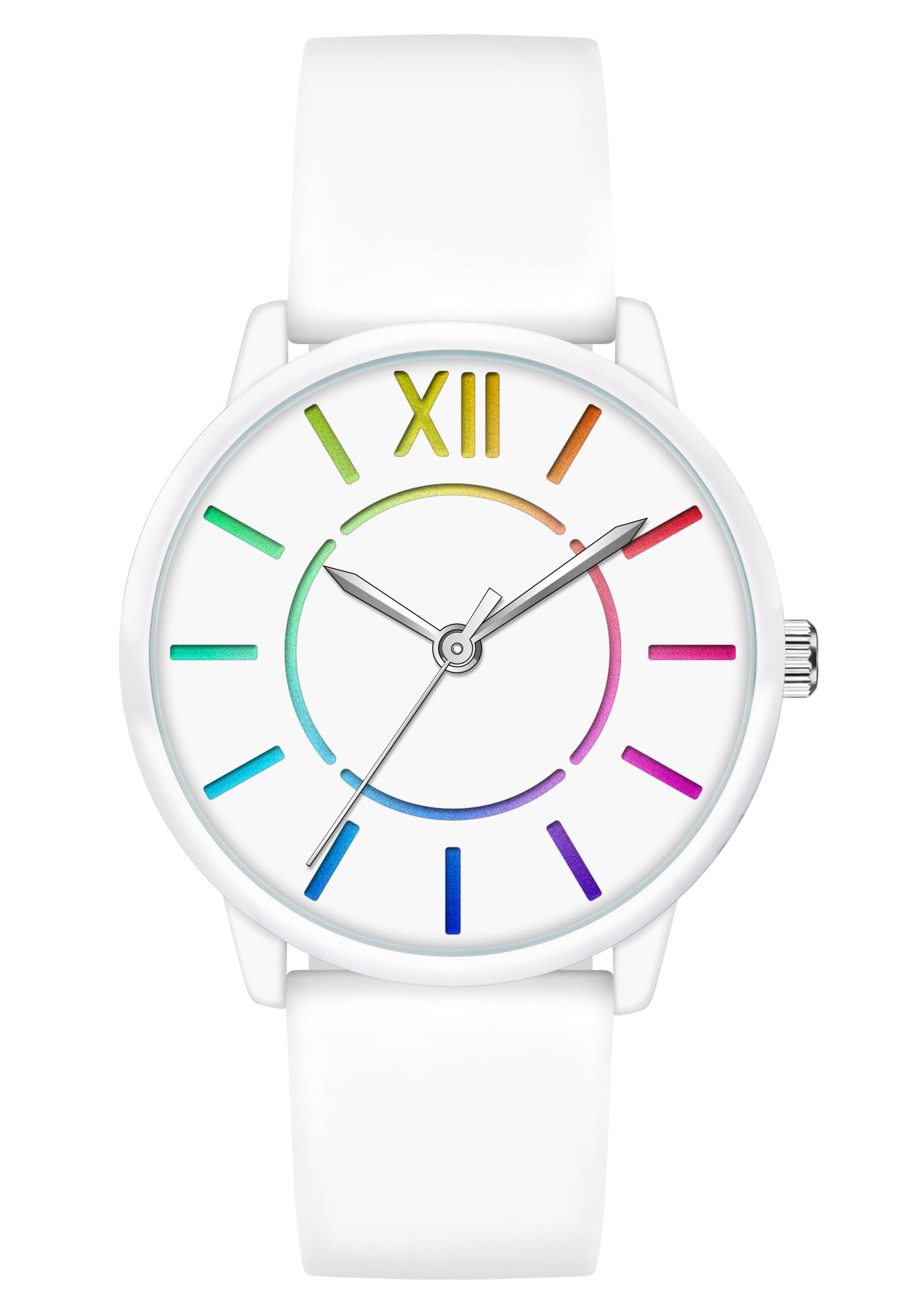 Unisex Watch Easy to Read Waterproof Silicone Strap Watch