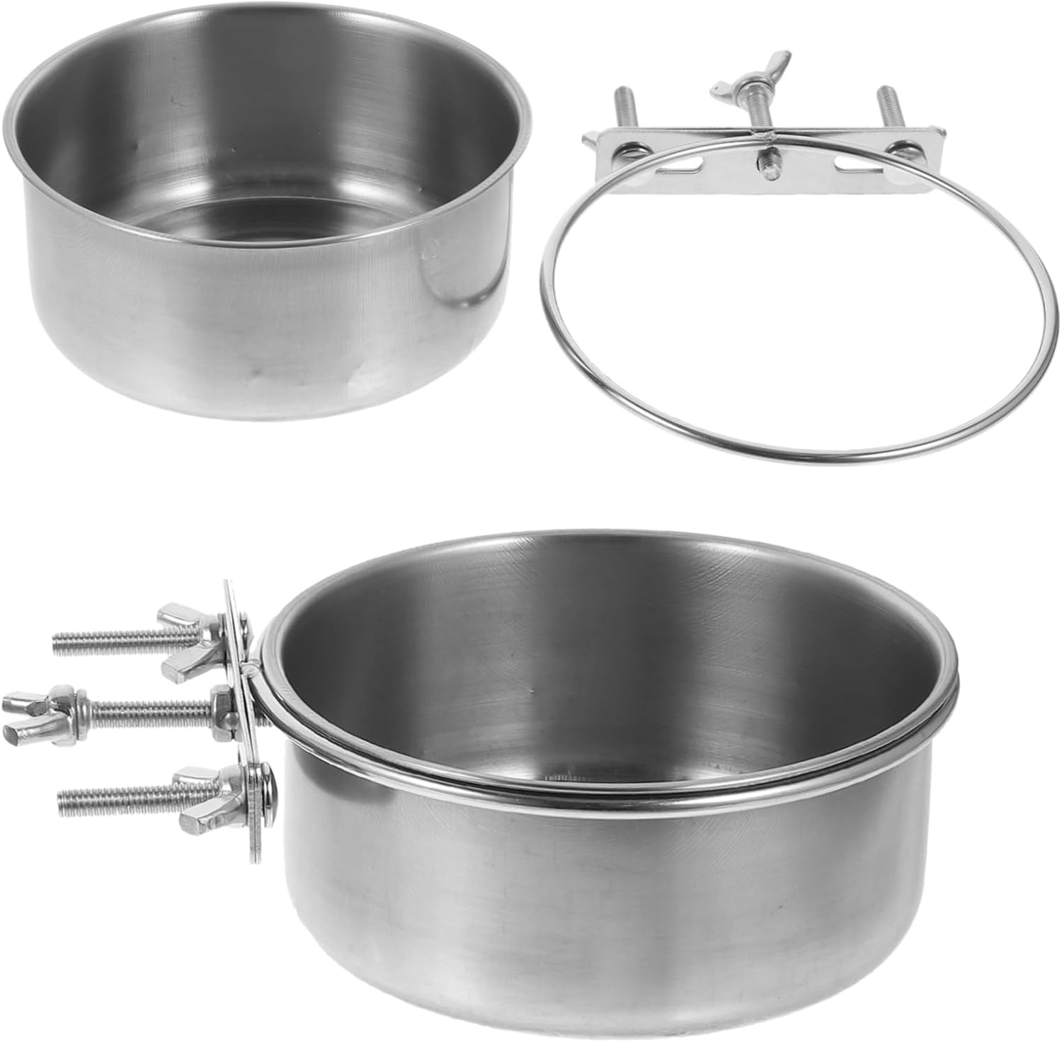 2pcs Hanging Canine Bowl Multi-Perform Pet Meals and Water Bowl for Canine Capability Straightforward -Spill Design for Dwelling Use