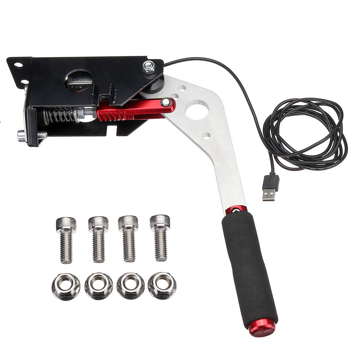 NICOLIE Usb Usb dźwignia hamulca ręcznego Sim bez zacisku do wyścigowych gier komputerowych G25/27/29 T500 T300 Fanatecosw Dirt Rally - czarna