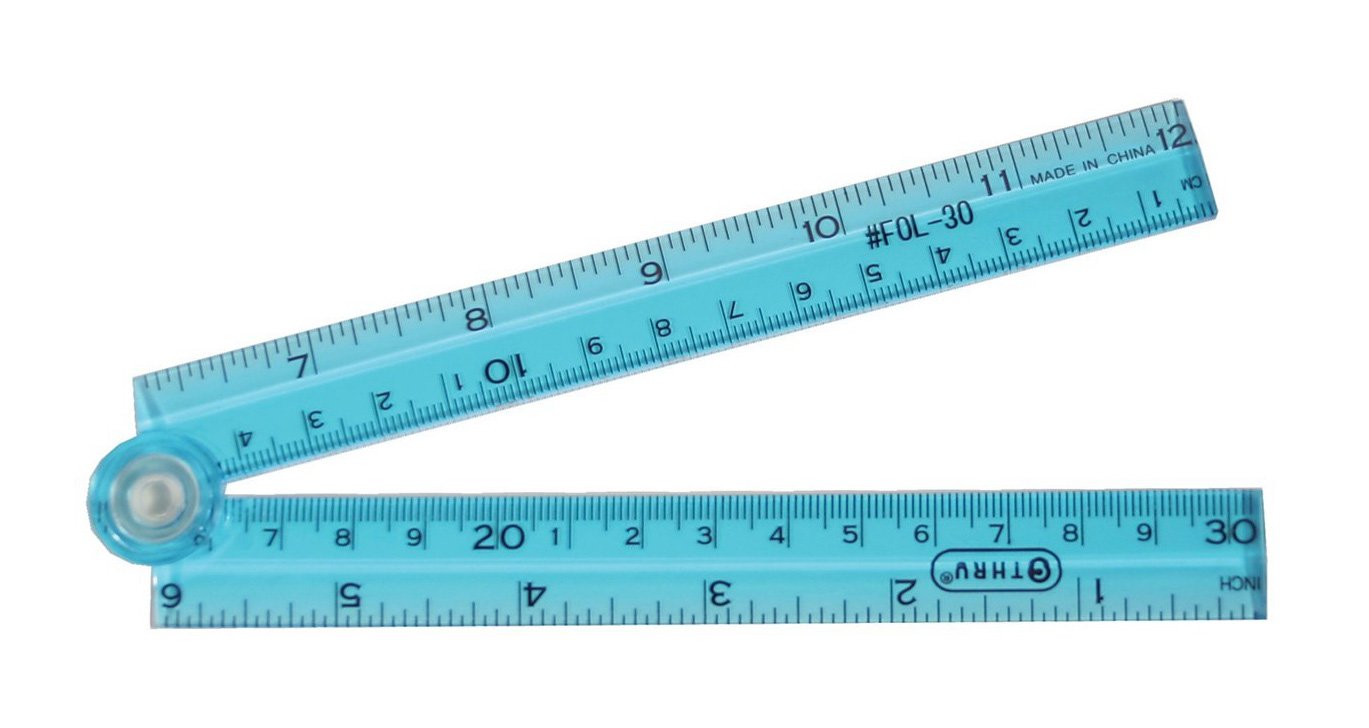 RULER 12IN FOLDING 2SECTION