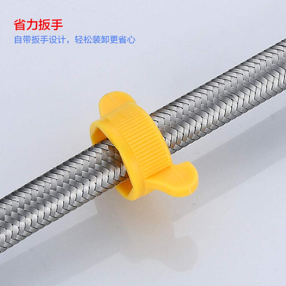 Ningwang - Manguera trenzada de acero inoxidable de 1,5 m para calentador de agua para inodoro, manguera de agua fría y caliente, 4 puntos de alta presión a prueba de explosiones, 1,5 m