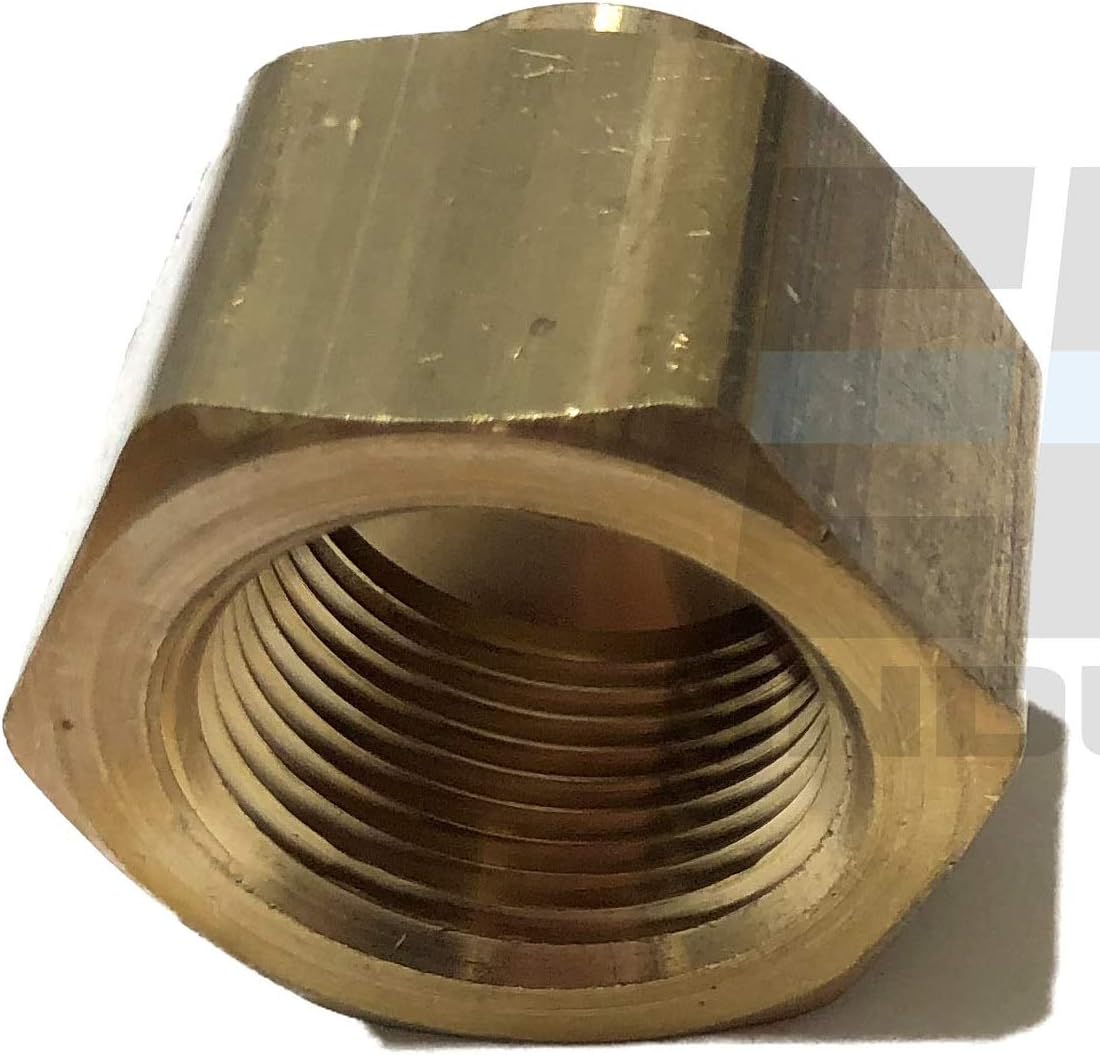 Brass REDUCING Coupling 3/4" X 3/8" Female NPT FNPT Fuel/AIR/Water/Oil/Gas WOG (Qty 01)