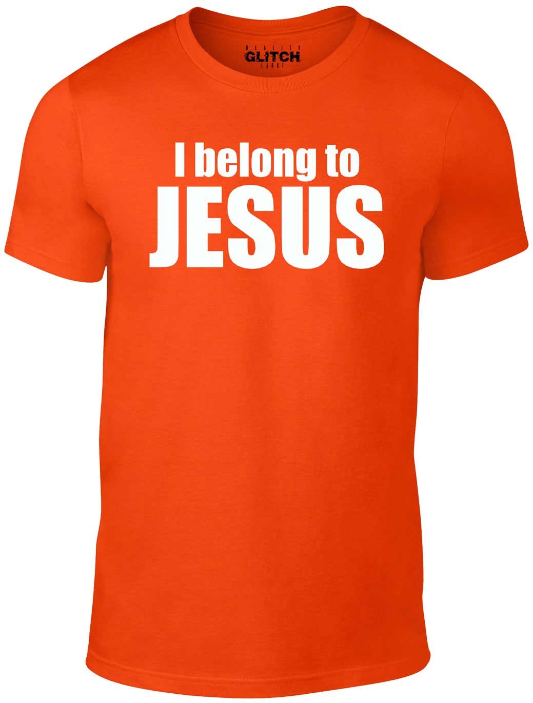 Reality Glitch Women's Orange Men's I Belong To Jesus T-Shirt