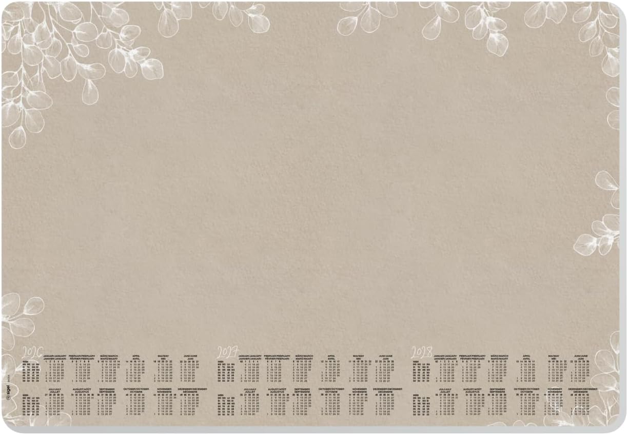 SIGEL H6316 Paper Desk Pad DIN A2, Calendar 2026-2028, 30 Sheets, Desk Mat Made of Sustainable Paper