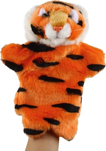 Miniatura 6 de Andux Lindo juguete de peluche suave de peluche de marioneta de mano (SO-23 Tigre amarillo)