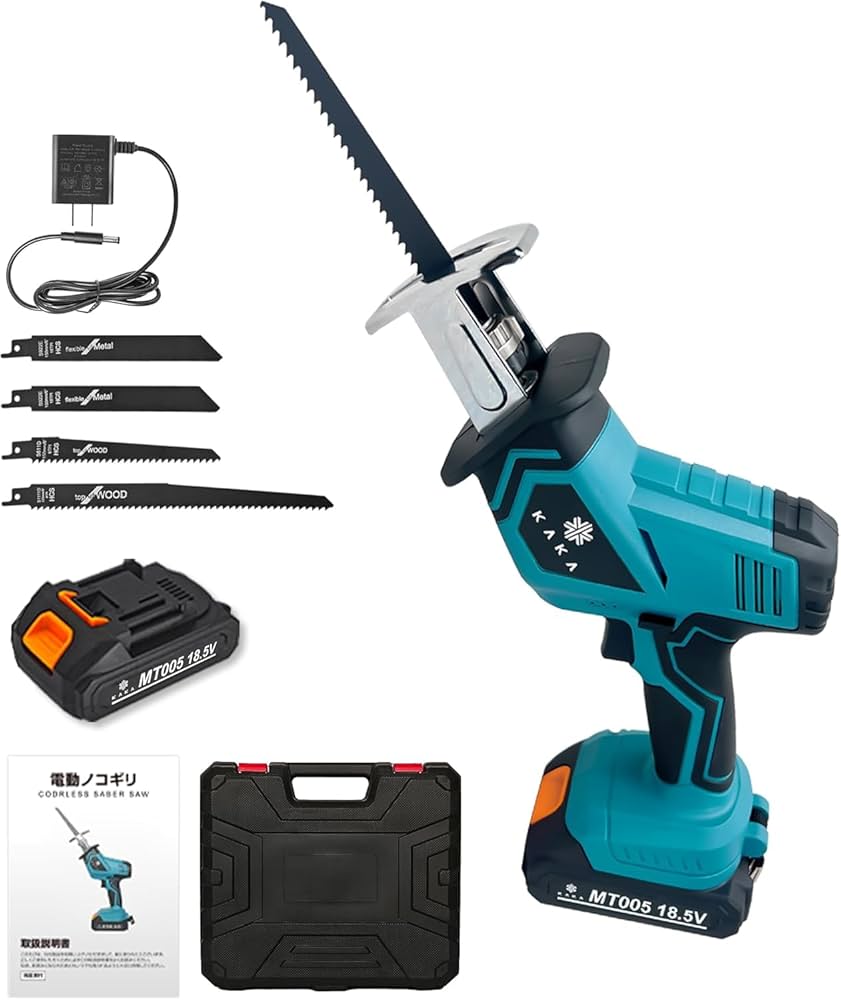 電動ノコギリ 18V充電式レシプロソー 2個バッテリー2.0Ah 無段変速 Amazon | 【KAKA 】レシプロソー 電動ノコギリ 充電式 無段変速 充電式