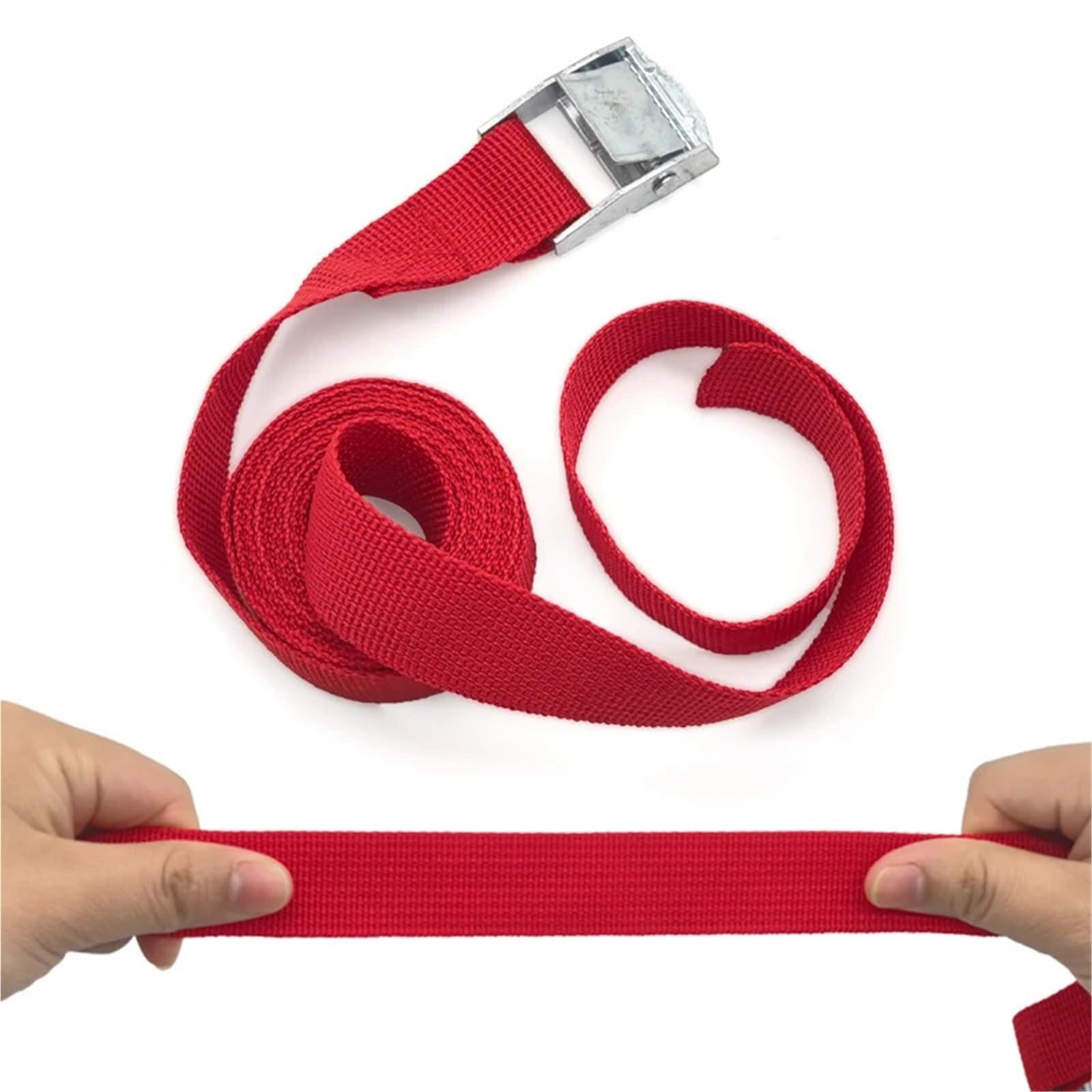 Cinghia Con Fibbia 10 pz Nero 2 m * 26mm Legare La Cinghia A Cricchetto Cintura Bagagli Borsa di Ancoraggio del Carico Con Fibbia In Metallo in lega zinco
