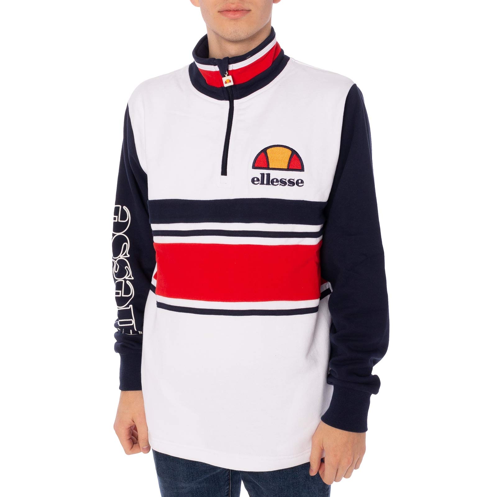 Pull à fermeture éclair 1/4 ellesse Tular multicolore au style color-block