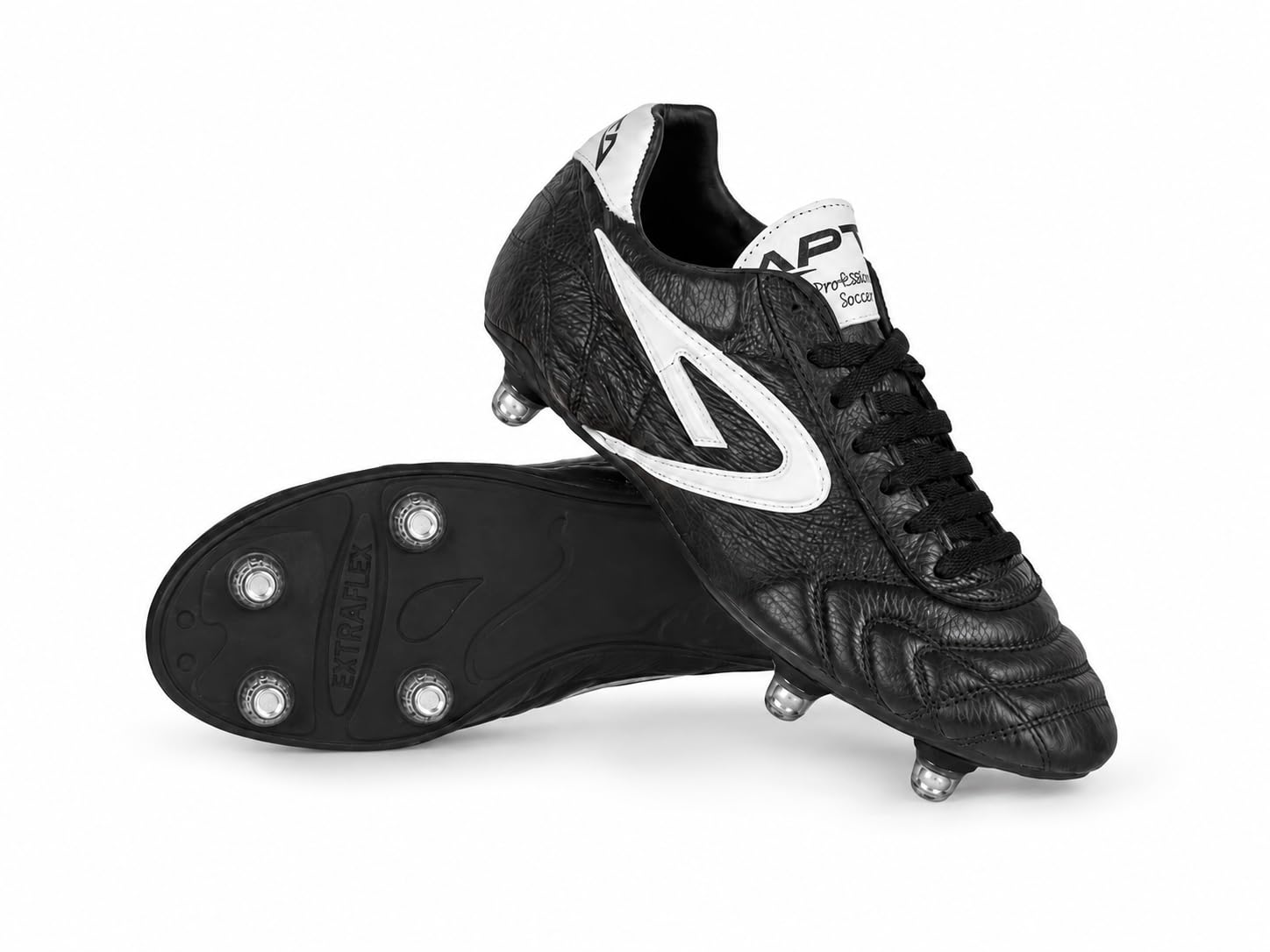 Scatto Rugby | Scarpe da Rugby in Vera Pelle | Suola Soft Ground per Terreni Morbidi, Bagnati e Fangosi con 6 Tacchetti Intercambiabili e Plantare Antishock | Stabilità e Trazione Made in Italy