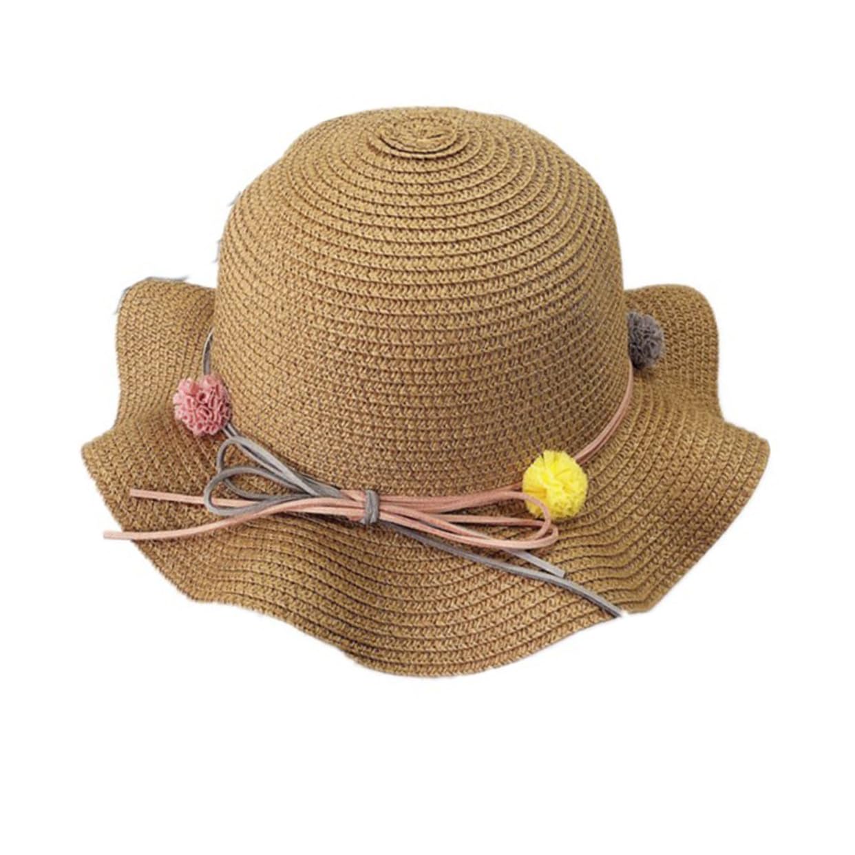 Holibanna Sombrero De Copa Sombrero De Verano para Niña De Tapa De Natación Juguetes De Playa Sombrero De Verano para Toalla De Playa para Arena para Khaki Bambú