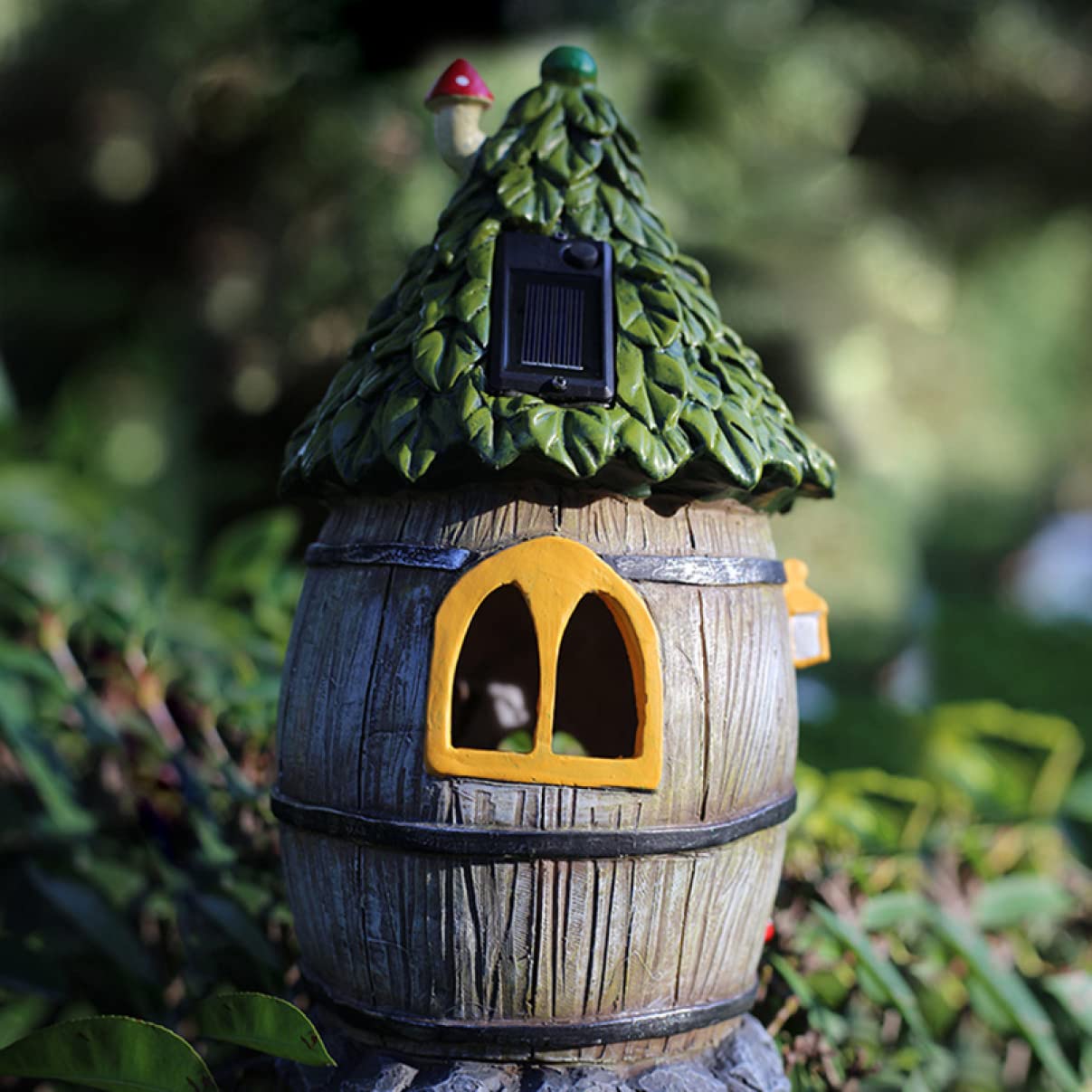 Amazon.co.jp: [dhiuebc] ソーラー置物 フェアリーハウス L 30cm