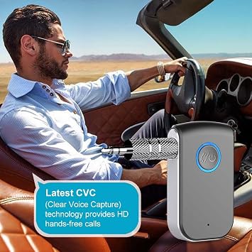 Bluetooth AUX Adapter for Car,3.5mm Wireless Receiver AUX Bluetooth Car Adapter,Hands-Free Call for Cars, Speakers, Stereo Systems and Headphones