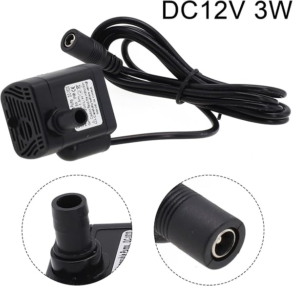 Brushless DC 12V Small Water Pump Submersible Circulating Pump for Fish Pond and Fountain Applications with Magnetic Drive and Long Life (DC12V) - 3