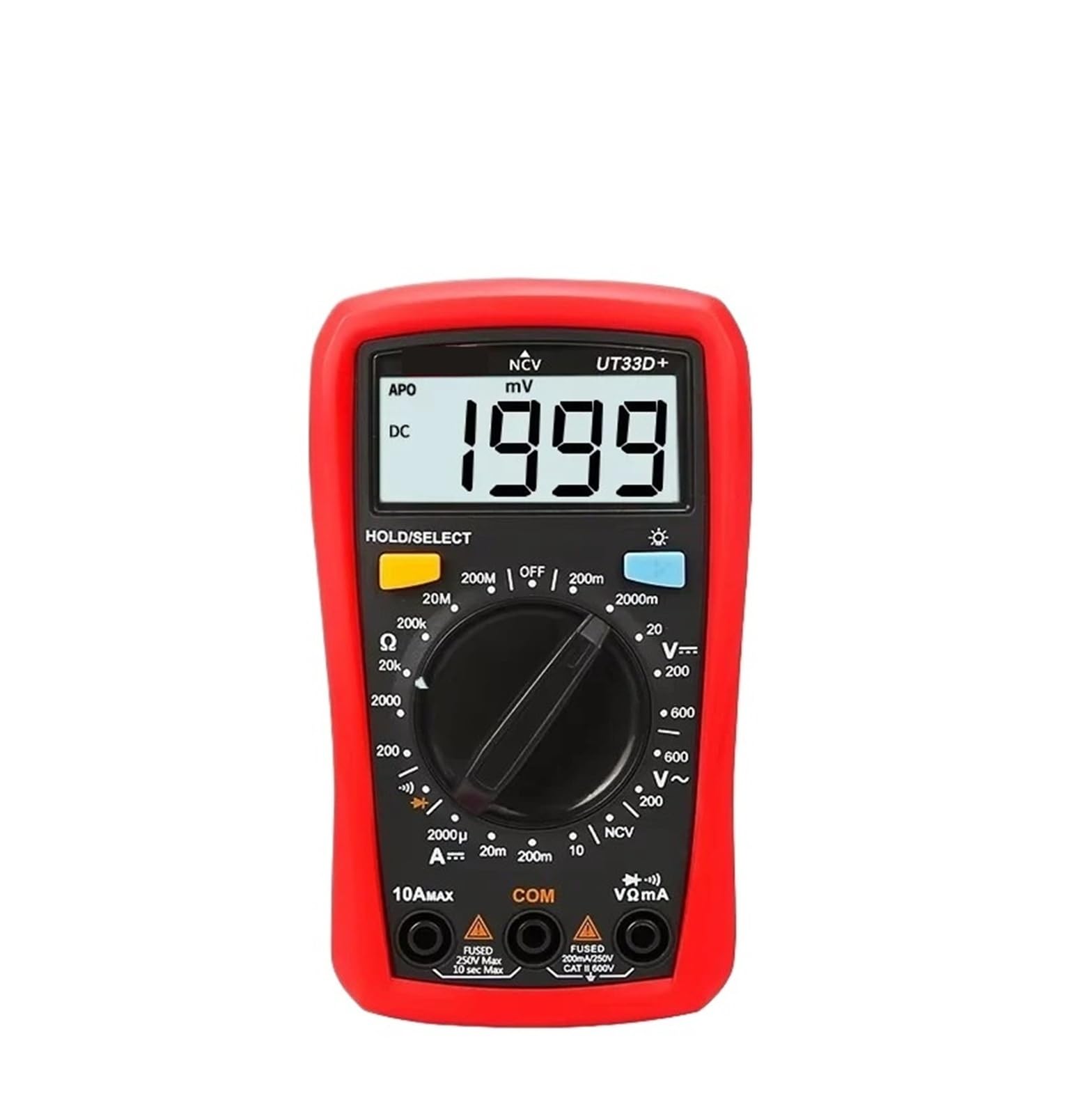 Multimetr Cyfrowy UT33D+ Rozmiar Dłoni AC DC | Kompaktowy miernik do użytku domowego i testów elektrycznych.(UT33D plus)