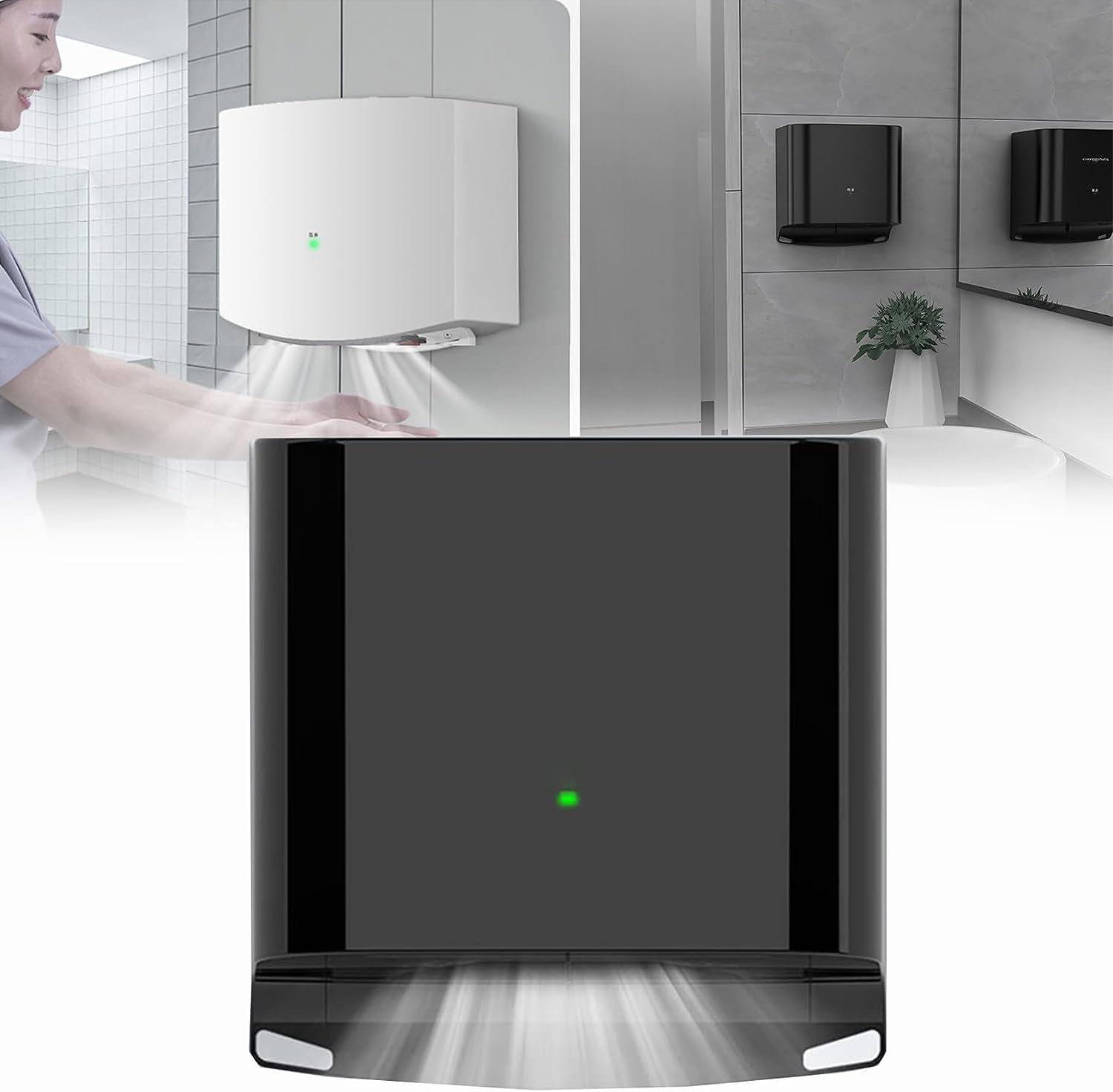 Secador de mano automático para evitar el contacto y mantener la higiene en baños