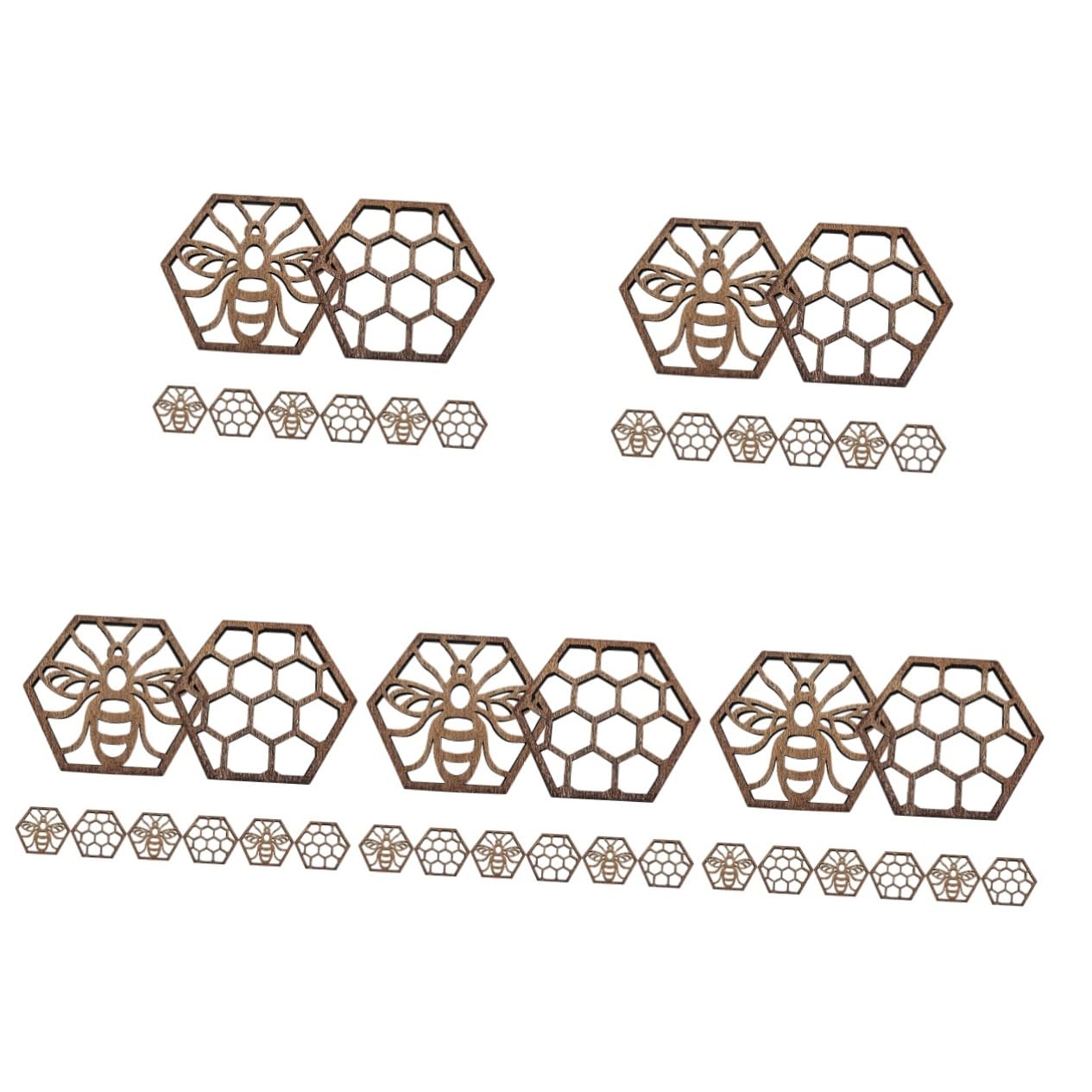 40stücke Teiliges Holzuntersetzer Im Hexagon-Design Praktische Langlebige Und Hitzebeständige Untersetzer Für Und Gläser Für Cafés Und Restaurants