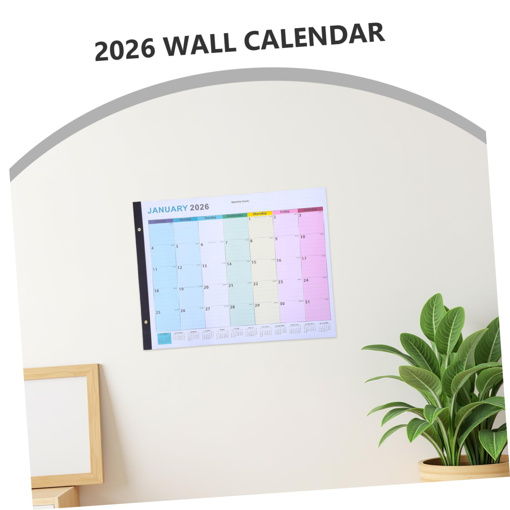 Veemoon Calendario da Parete Mensile Planner da Appendere Layout Verticale Grande Organizzatore per Casa e Ufficio
