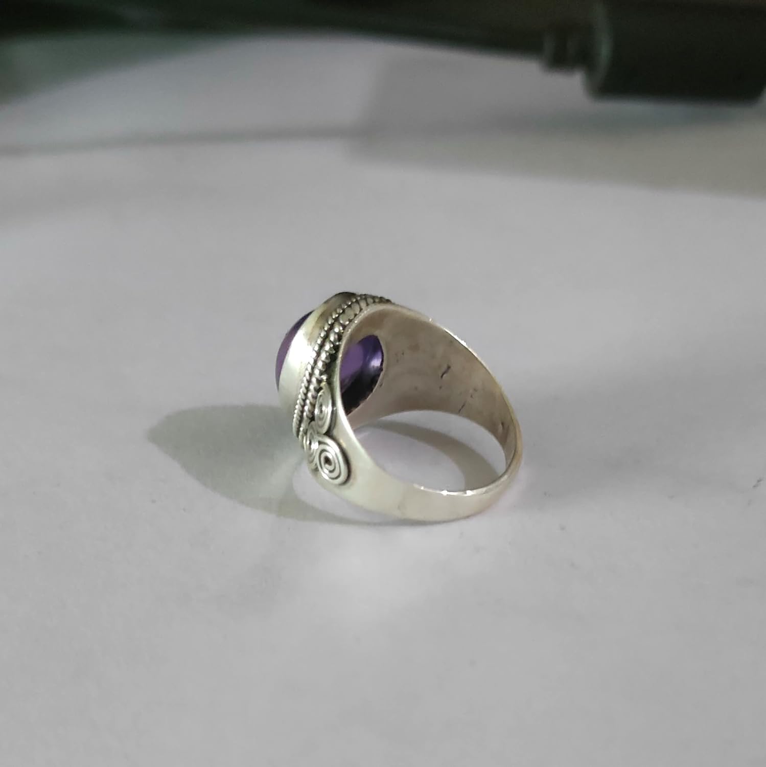 Genuine Moonstone Ring, 925 Silver Ring, Statement Oval Ring, Healing Crystal, Promise Ring, Artisan Ring, Boho Style, Mermaid Gift For Her/Him