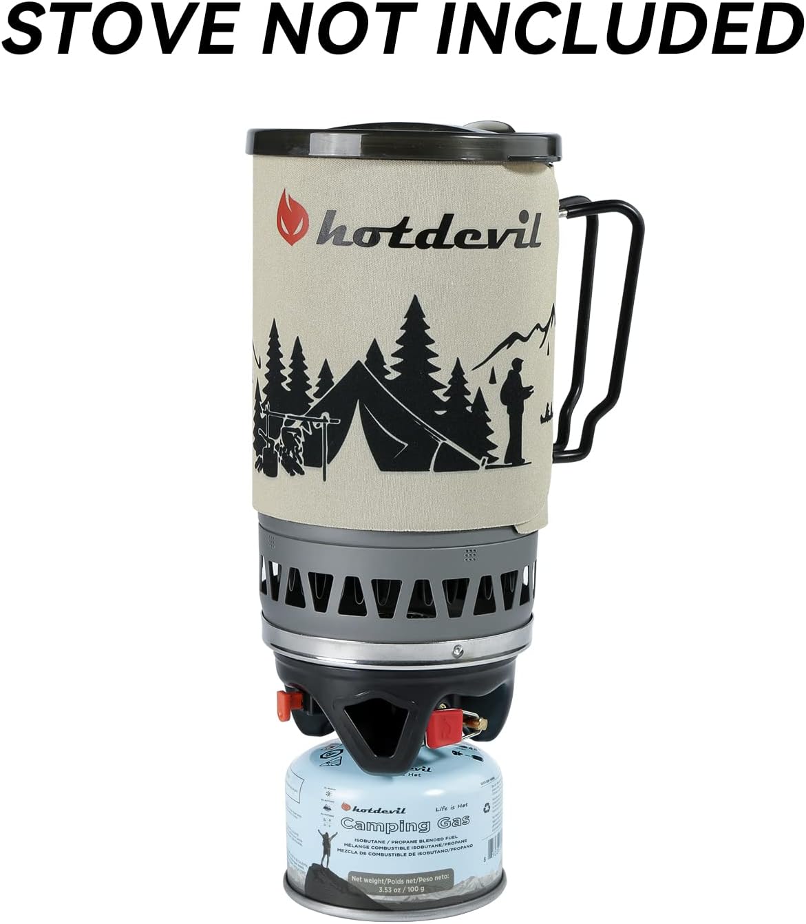 BlueFire Isobutane Fuel Canister Butane Propane Blend Fuel 100 Gram Camping Stove Fuel Gas Canister 3.53oz(6 Packs)