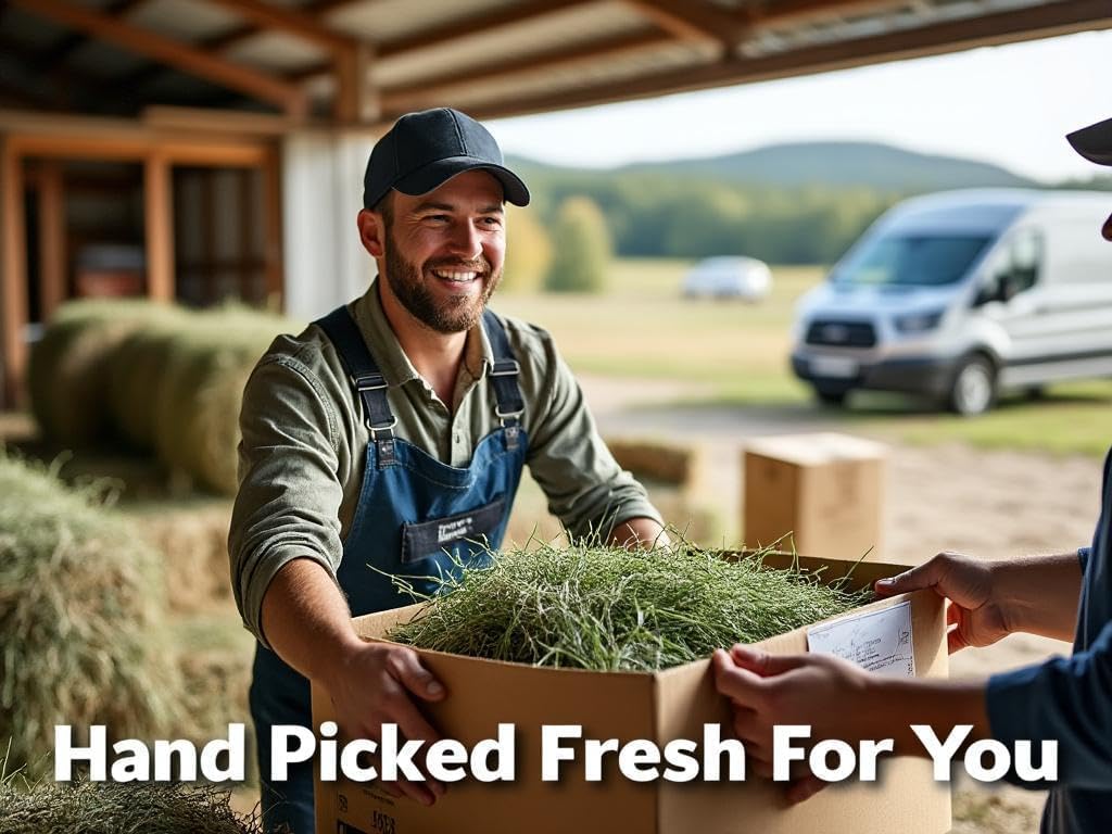 Blue Mountain Hay High Altitude Alfalfa Hay Pellets (40 lb), Ultra Premium Nutrient Dense Forage, Small Quick Soaking Low Dust Pellets, Easy to Measure, Automatic Feeder Friendly