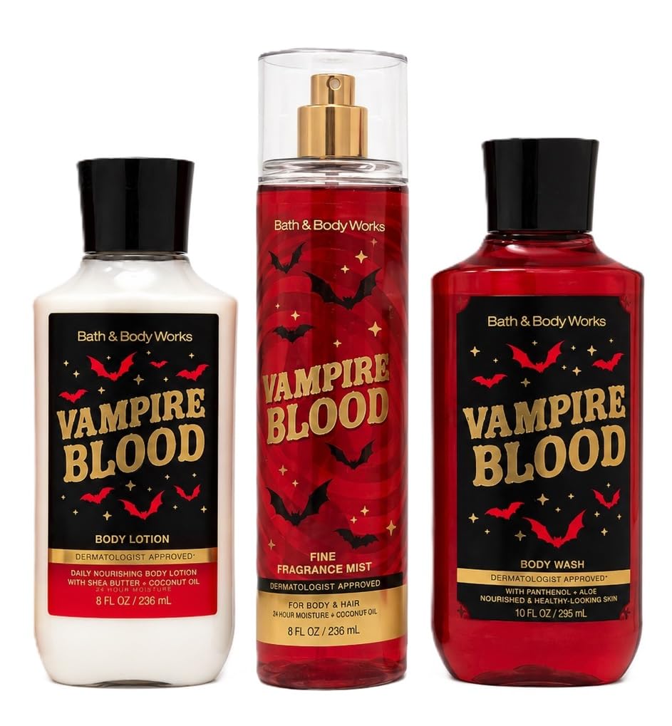 Bath & Body Works Vampire Blood 3 Piece Set - Mist, Body Wash, & Lotion