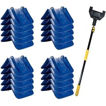 Mytee Products Cargo Edge Protector Kit - 20Pcs 8" x 12" Blue V-Shaped Flatbed Corner Protectors for Cargo Loads & 1Pc 8 ft Extension Handle Pole with Locking Clamps for Easy Placement