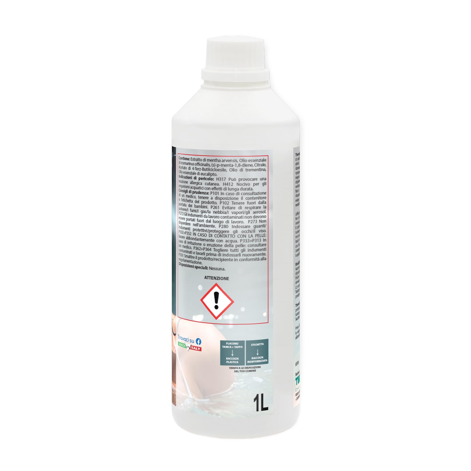 Thermal Bath SET Ossigeno Attivo past.20 gr 1,2Kg + 2pz Aqua Sweet Mint 1Lt | Ossigeno Pastiglie 20gr e Acqua Termale con Magnesio, Potassio e Iodio, Aroma Pino Mentolato, per Piscina e Spa Idromassaggio