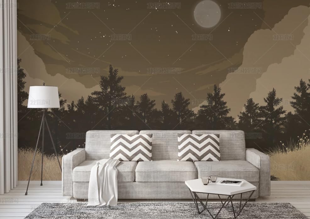 Papier peint panoramique ciel étoilé pour décoration murale de chambre et restaurant