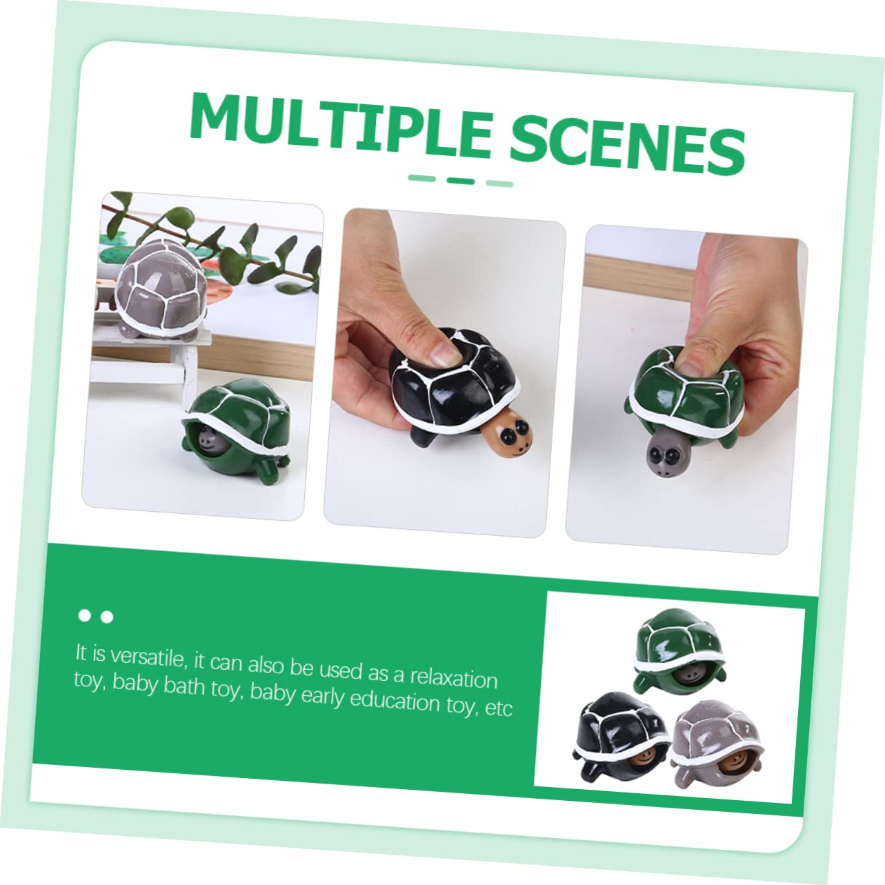 Squeeze-Schildkröten Set – 3er Pack Stressball-Spielzeug Für Kinder & Erwachsene, Flexibel & Lustig
