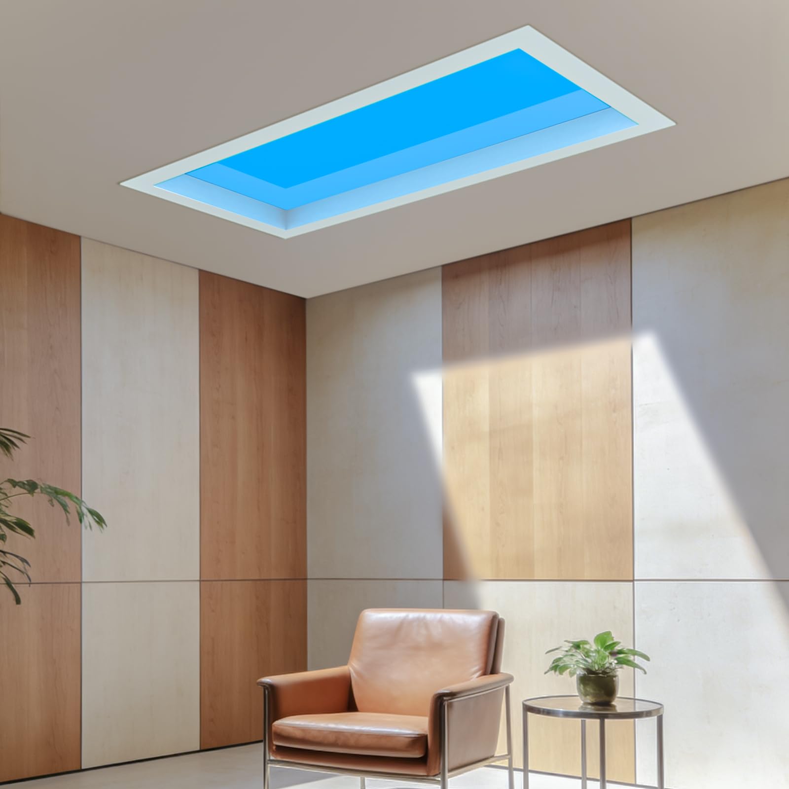 TroupePal 2x1 Ft Artificial Skylight Ceiling Light, Dimmable