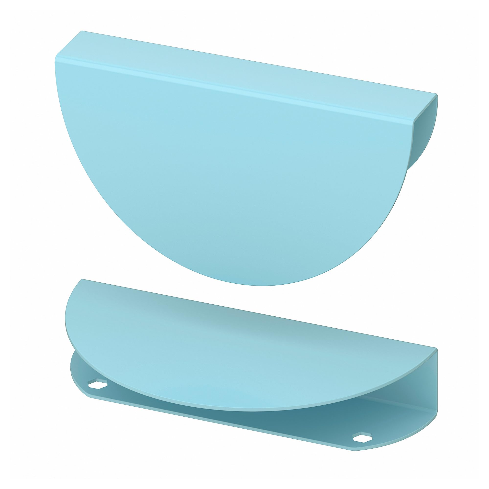 Poignée demi-ronde BEGRIPA bleu clair 130 mm pour meuble