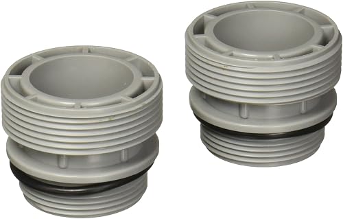 40mm to 1.5-Inch Pool Hose Adapter Conversion Kit | Pack of 2 | Compatible with Intex and Bestway pools, converting 40 mm hoses to 1.5-inch inlet or outlet connections; grey finish.