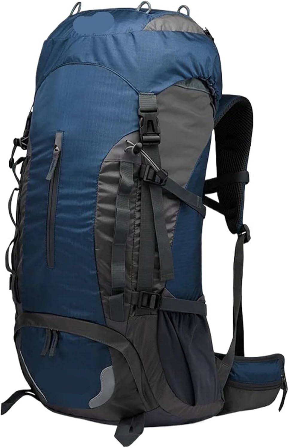 55L Large-Capacity Outdoor Backpack – Unisex Bag For Mountaineering, Camping & Long-Distance Travel(Blue without logo)