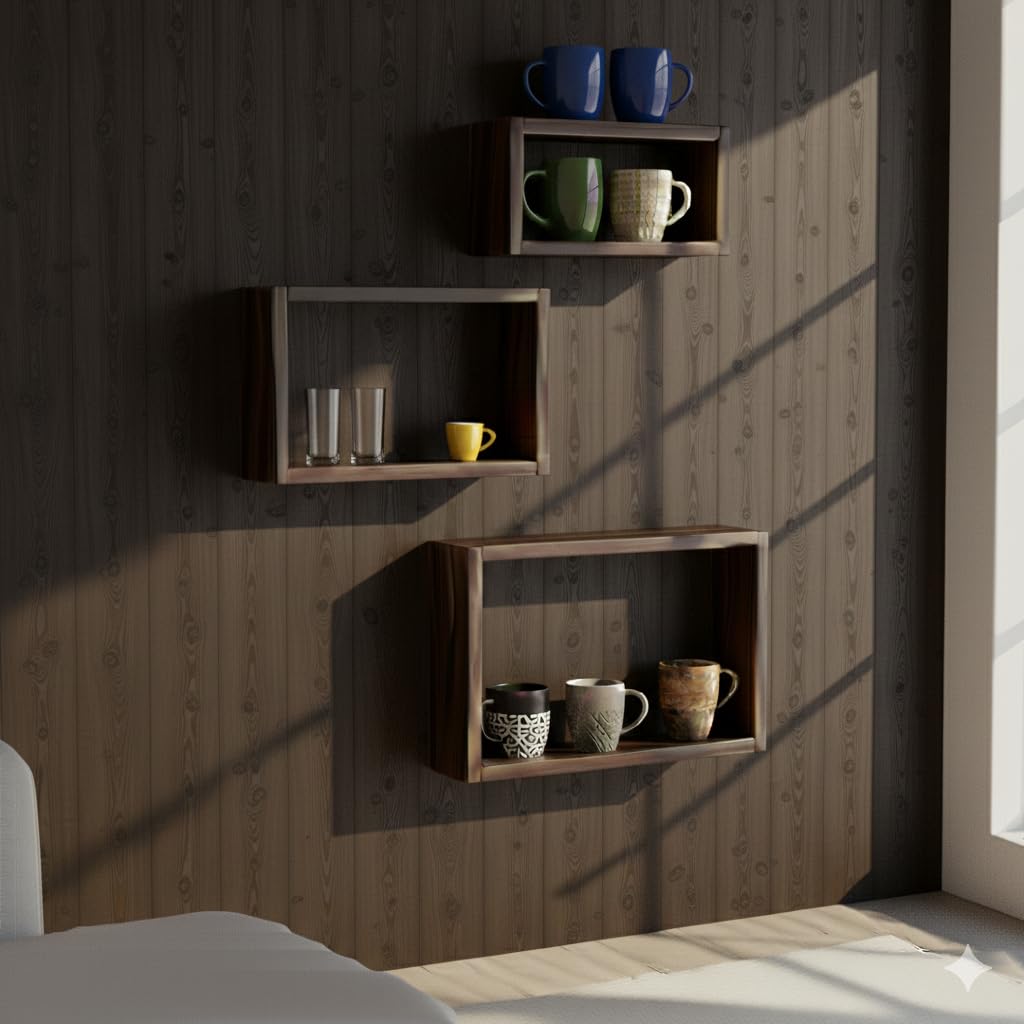 Decorative Wall Mounted Shelves for Living Room Brown-picture-27