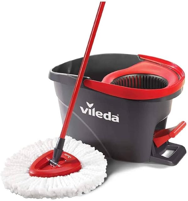 Vileda Easy Wring and Clean Microfibre Mop and Bucket with Power Spin Wringer