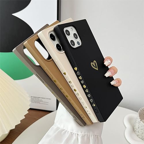 Miniatura 5 de Cocomii Funda cuadrada compatible con iPhone 13 Mini, silicona, delgada, mate, suave al tacto, corazones de amor, resistente a las huellas