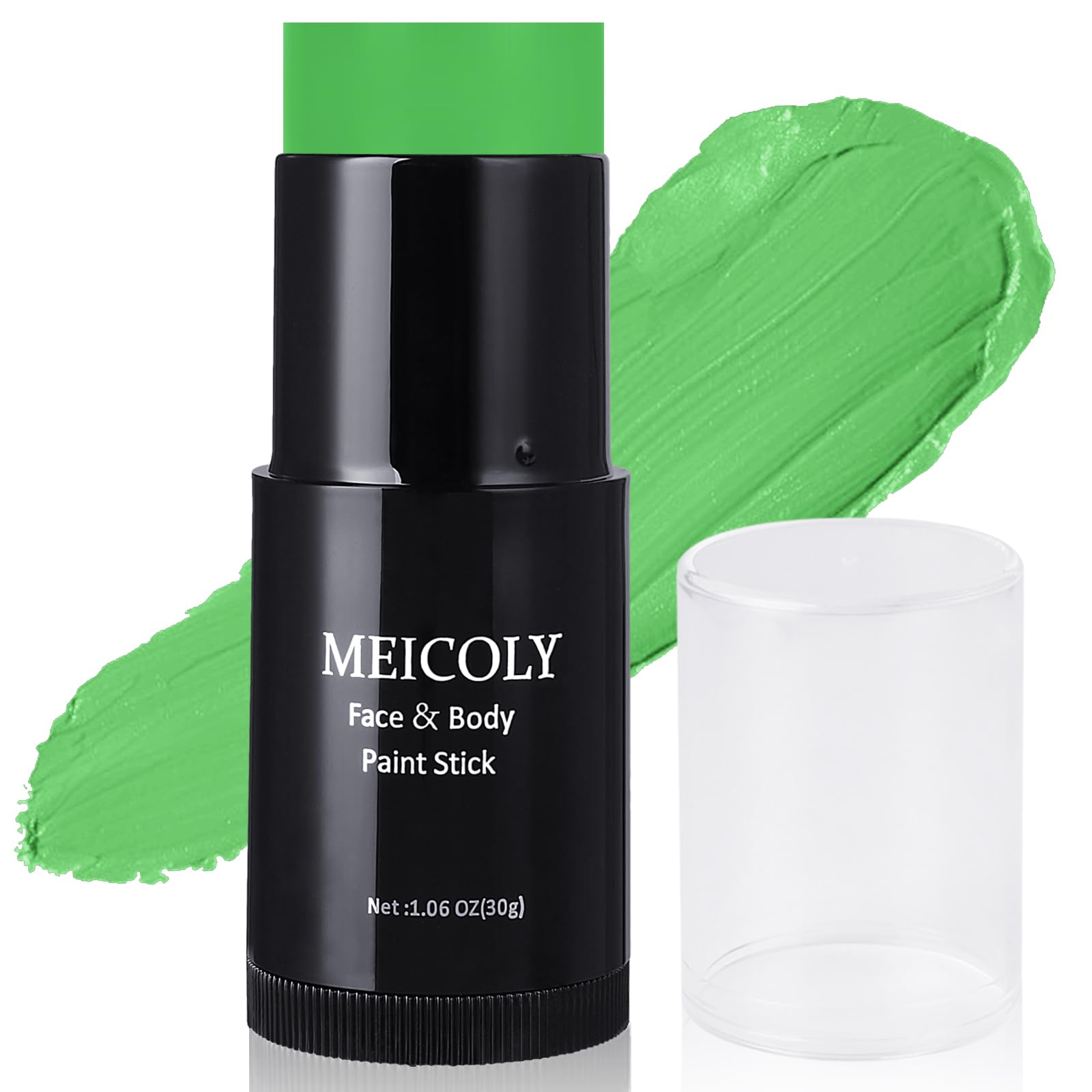 MEICOLY Lime Green Face Body Paint Stick,St Patricks Day Accessories Face Paint,Elphaba Green Face Paint,Body Paint for Halloween SFX Cosplay Witch