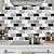 URCOLOR 10-Sheet Back Splashes for Kitchens Peel and Stick,12"x12" Self Adhesive Stick on Backsplash for Bathroom Black White Grey Marble Look
