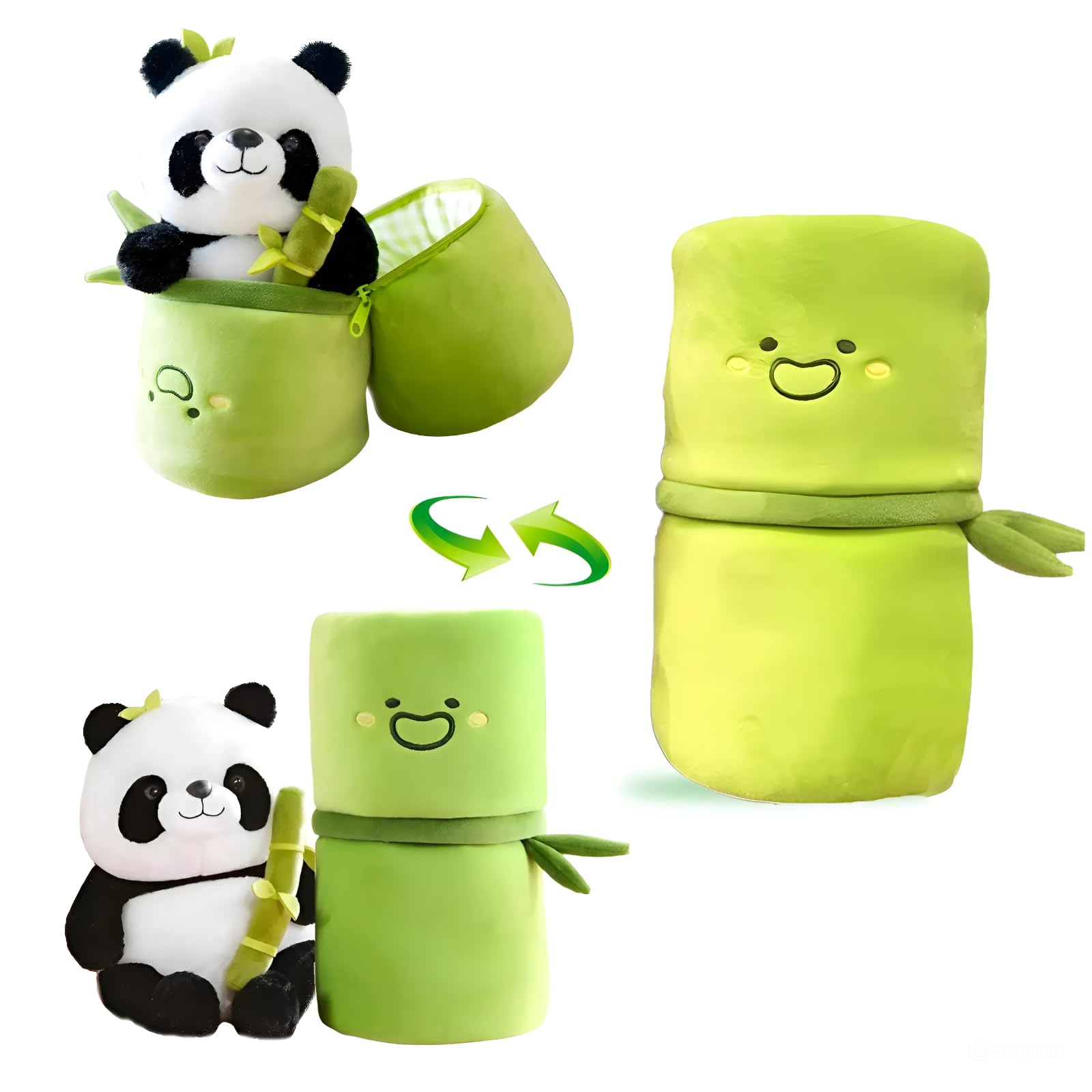 SNOWBILL Soft Panda in Bamboo Stuffed Animals Toy,Cute Panda Plush with Bamboo,Plushies Doll Gifts for Kids Girls Boys Birthday Valentine (Bamboo with Panda) (B0D52GWZ1F) Amazon Price History, Amazon Price Tracker