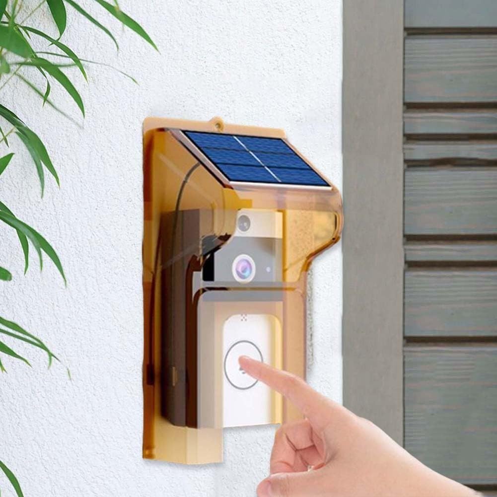 Sonnette solaire sans fil avec caméra de sécurité, interphone bidirectionnel, vision nocturne, étanche