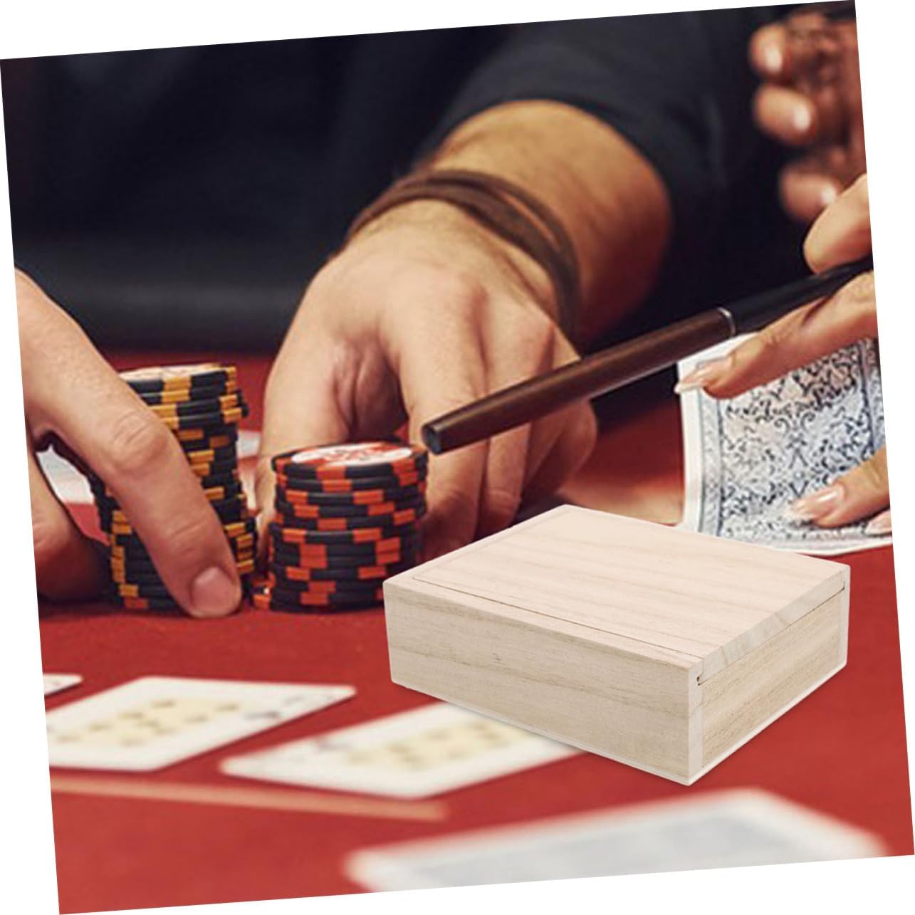 Wooden Playing Card Box Holder for Storage and Protection image 4