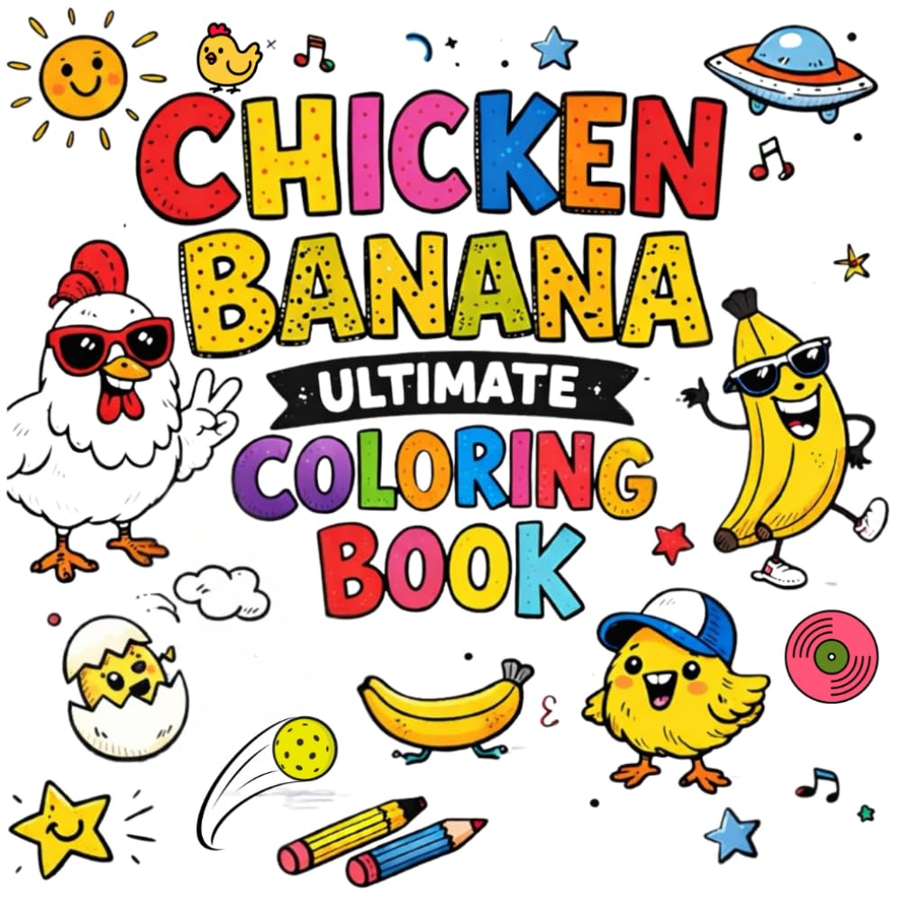 Chicken Banana Ultimate Coloring Book: Hilarious Dorky Meme Coloring Book for Kids, Teens or Adults who love Viral Trends