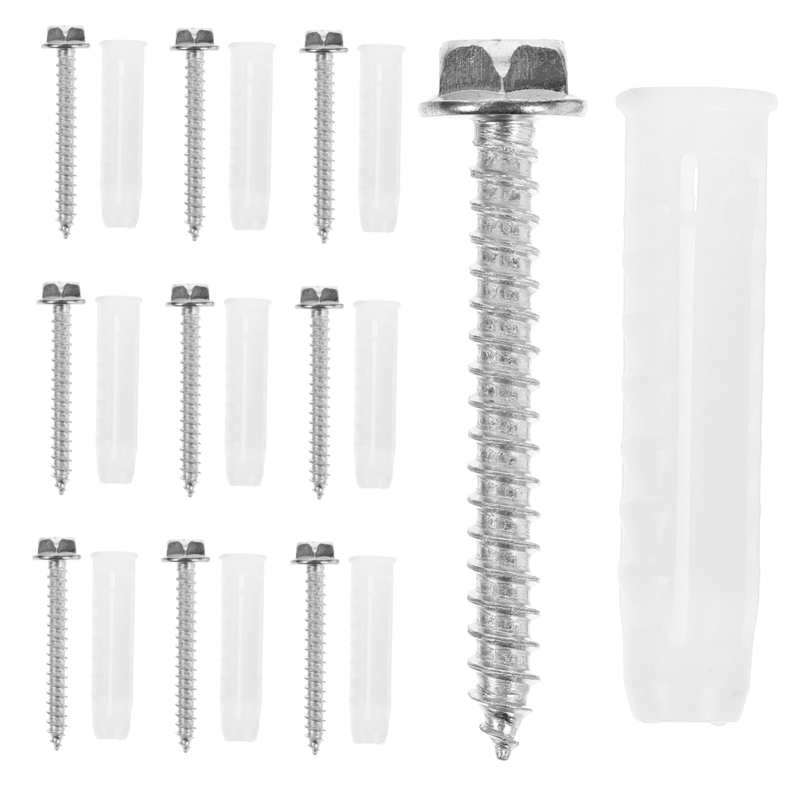 SOLUSTRE 50 Juegos De Accesorios De Montaje De Tv Clavos Para Colgar Fotos Anclajes De Pared De Yeso Tornillos De Hormigón Anclajes De Pared De Alta Resistencia Anclajes De Tornillo